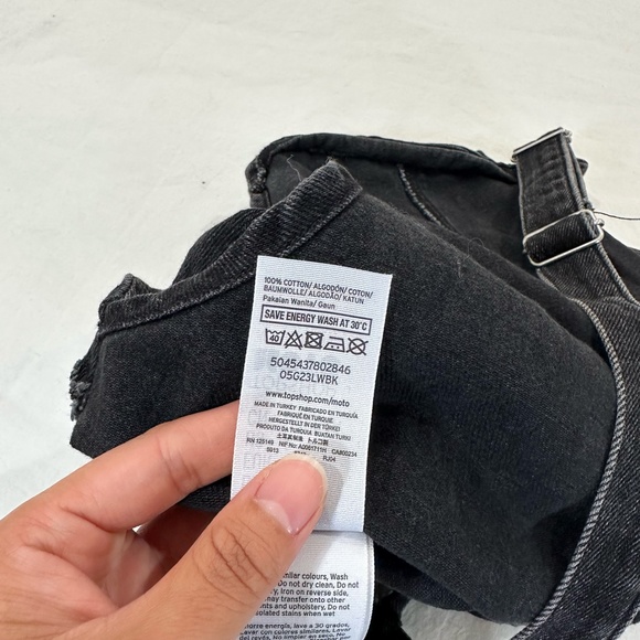 TOPSHOP MOTO OVERALL MINI DRESS - Picture 8 of 9